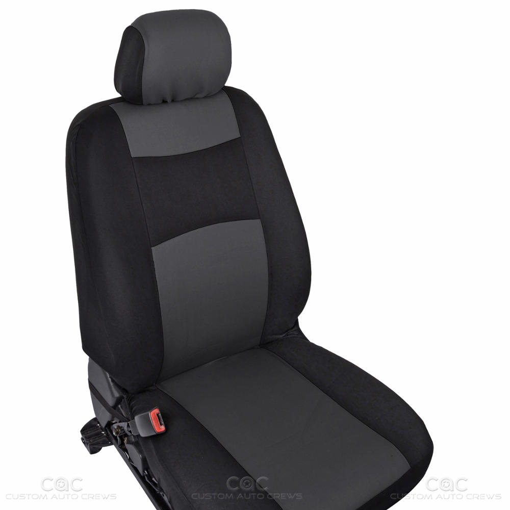 Charcoal Car Seat Covers Set Full Solid Bench For Auto SUV