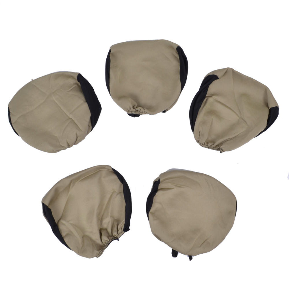Beige Universal Full Set Of Deluxe Low Back Full Bench Car